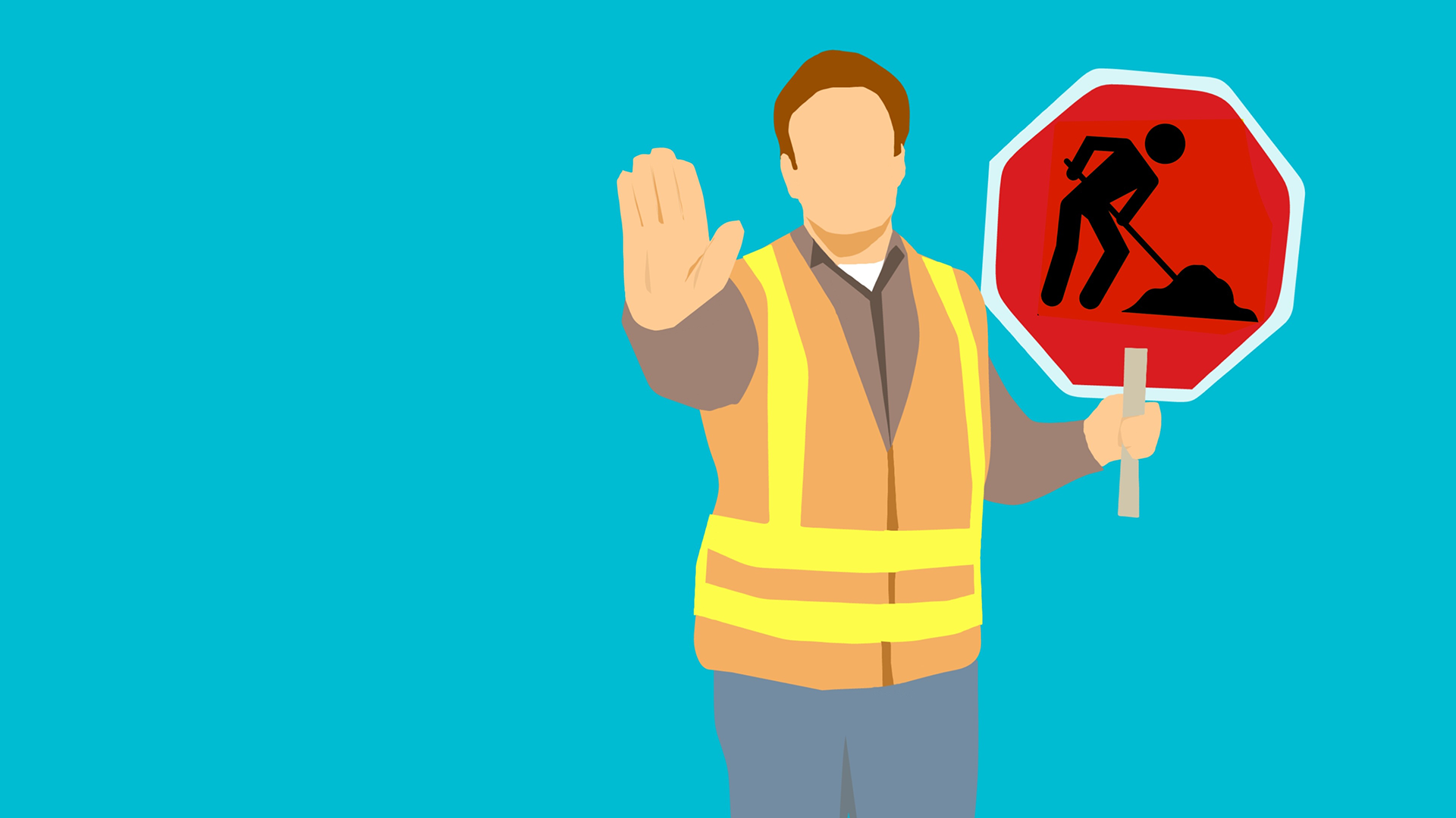 Construction Work Zone Safety Illustration